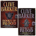 Clive Barker Books of Blood Omnibus Series 2 paperback collection set, featuring dark horror stories in a black cover design.