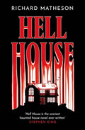Paperback copy of Hell House by Richard Matheson, featuring the book cover with dark, eerie imagery and title text.