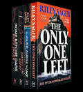 Set of four Riley Sager paperback books in a collection, featuring dark thriller covers and author branding.