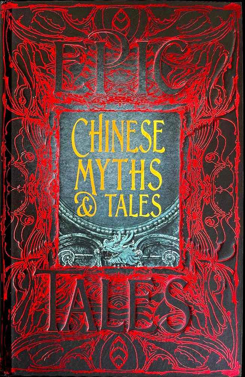 Hardback of Chinese Myths & Tales by Davide Latini, featuring traditional Chinese artwork on the cover.