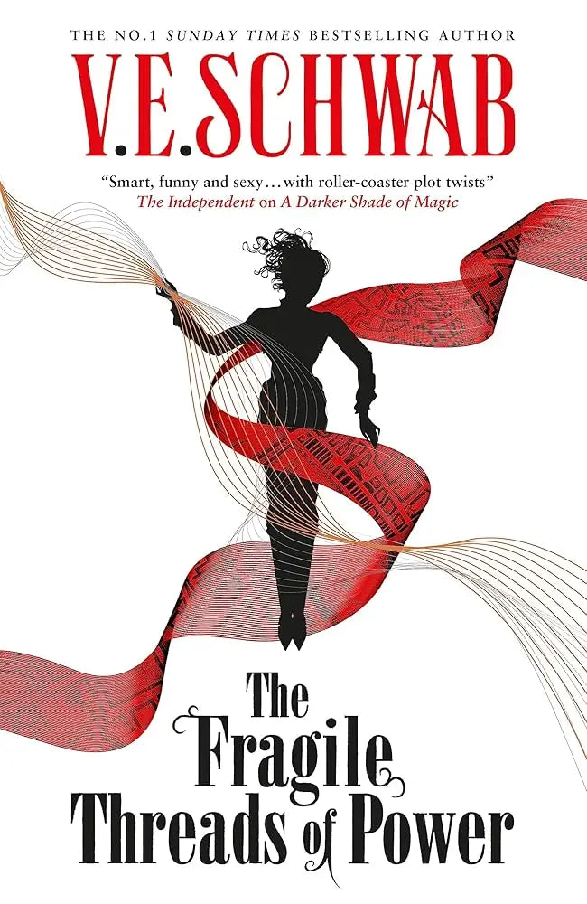 Signed edition of The Fragile Threads of Power novel by V.E. Schwab, published by Grim & Bound, featuring a dark, artistic cover design.