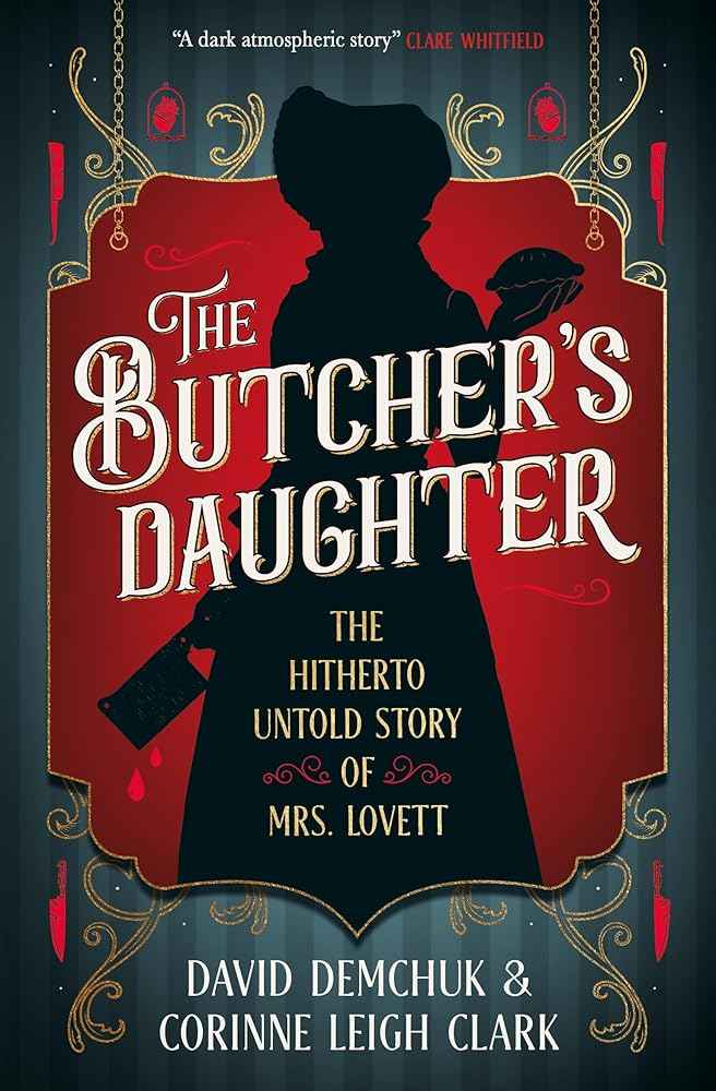 Cover image of "The Butcher's Daughter" horror novel by Clark & Demchuk, featuring dark, ominous artwork and the book title.