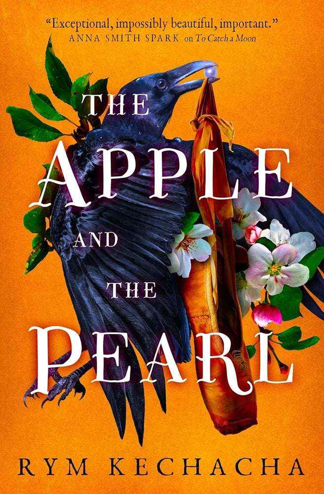 Hardback copy of "Faerie Ballet Performance: The Apple and the Pearl Unveiled" by Rym Kechacha, featuring a colorful illustrated cover.