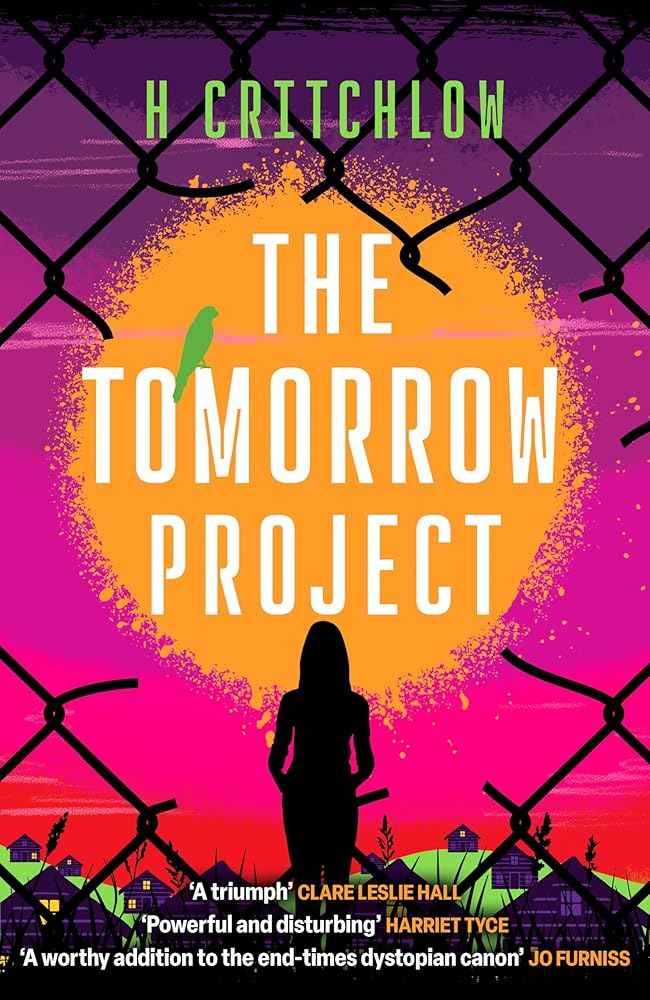 Hardback copy of The Tomorrow Project by H Critchlow showing the book cover with title and author name.