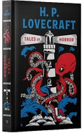 Book cover image of "Tales of Horror" by H.P. Lovecraft, featuring dark, eerie artwork and the title in vintage font.
